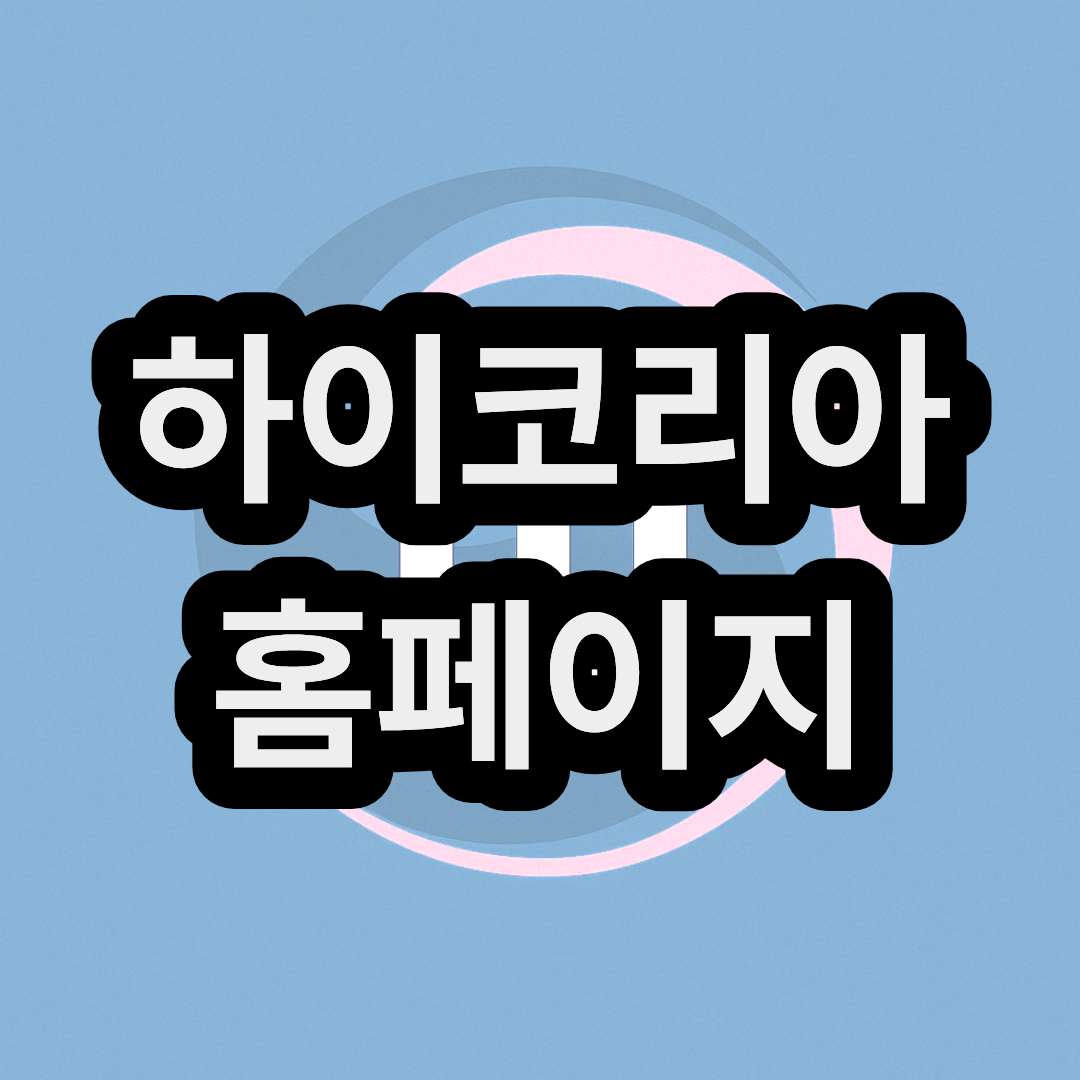 하이코리아 홈페이지 접속하기(www.hikorea.go.kr/)