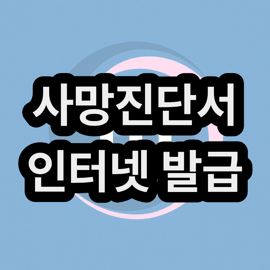 사망진단서 인터넷 발급 가능 여부 및 재발급 & 비용 절차 정리
