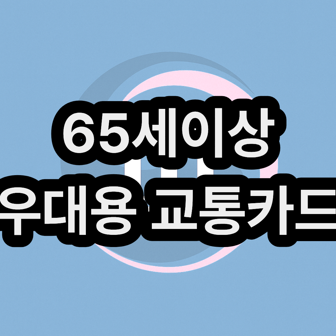 65세 이상 어르신 경로 우대용 교통카드 발급 & 신청 방법